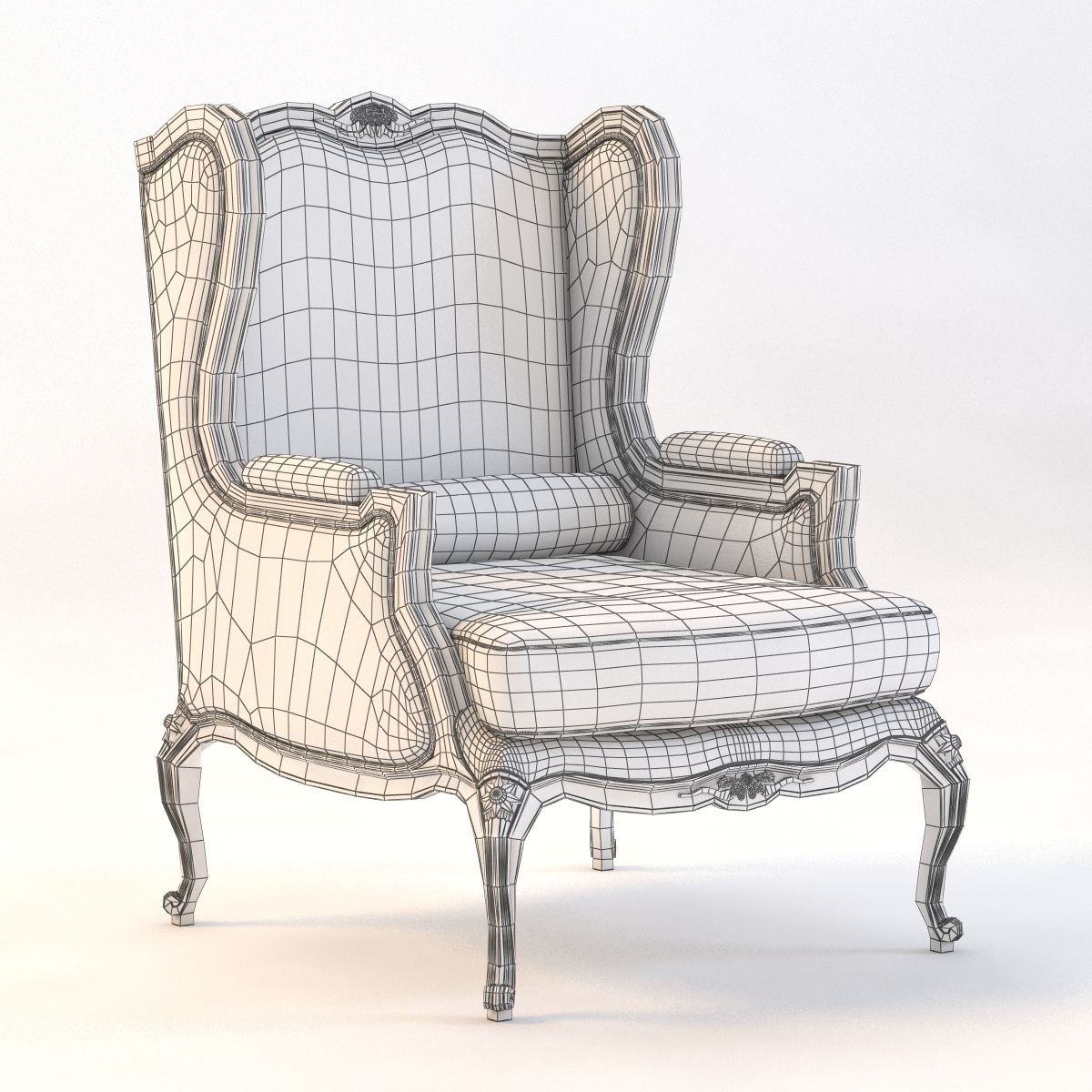 SOFA CỔ ĐIỂN LOUIS 15 - Louis XV Style Gilded Wing Chair